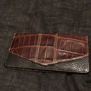 Brighton checkbook cover bulk/ brown croc